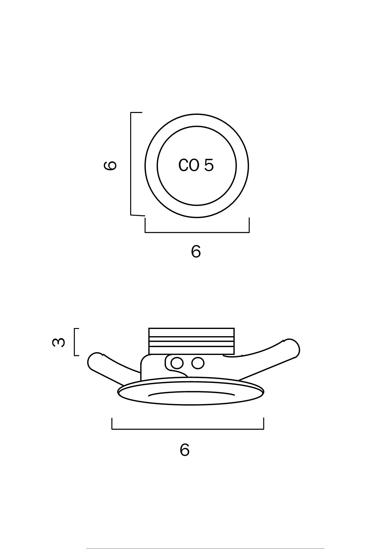 Duro White 3W 5000K or 3000K Round Stair Light/Down Light