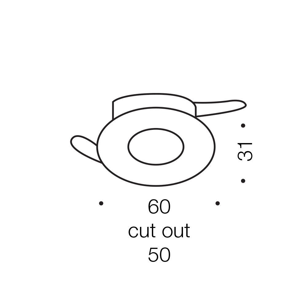 Duro 3 WattLED Recessed Round Stair or Down Light