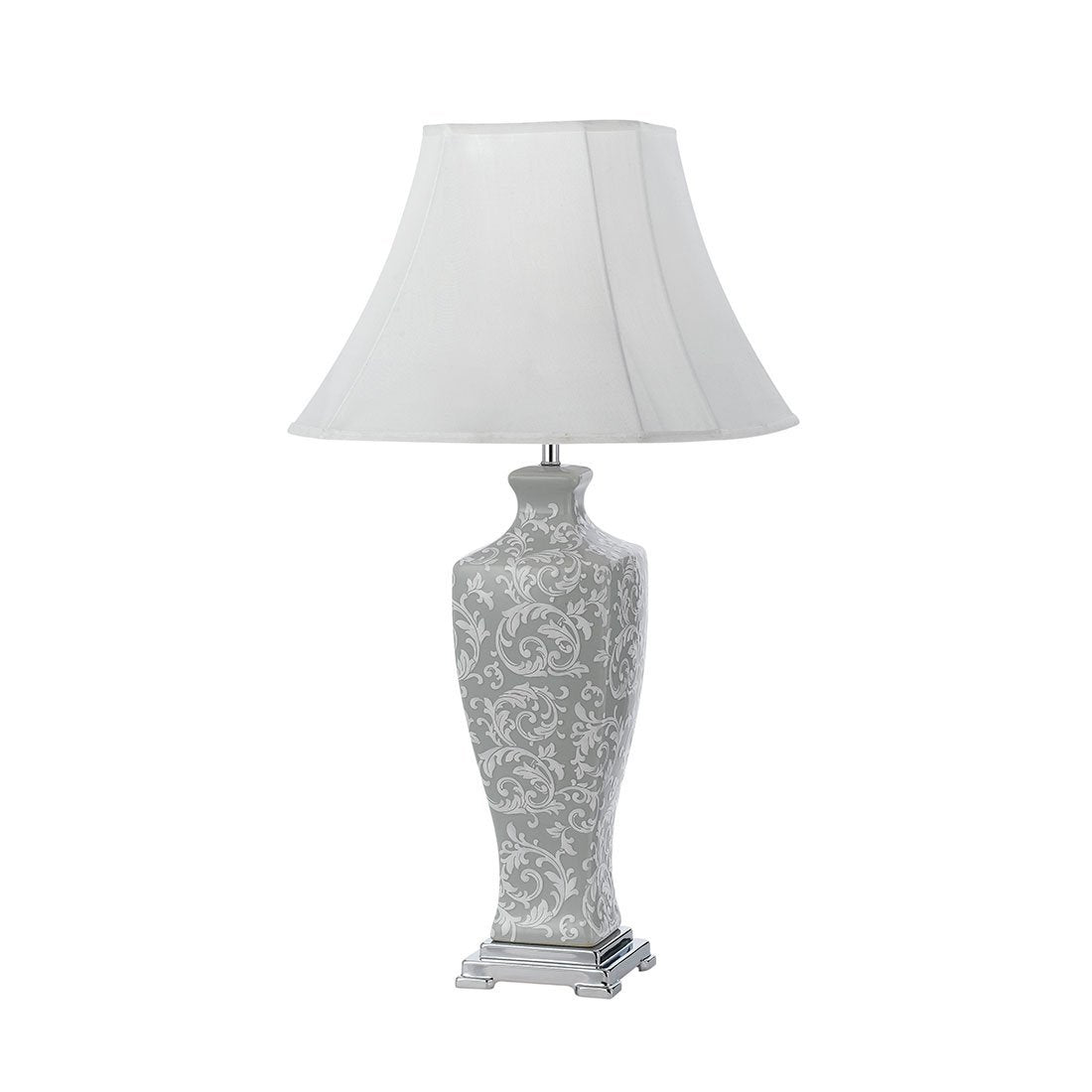 Dono 400mm Table Lamp in Grey and White Shade