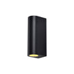 Eton Tri-Colour LED Wall Light Up Down 2X4W IP54 3/4/6K GU10 Black