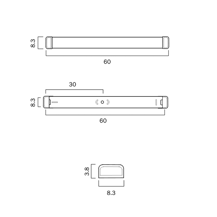 Edge 60 White 20W 3CCT LED Batten