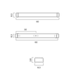 Edge 60 White 20W 3CCT LED Batten