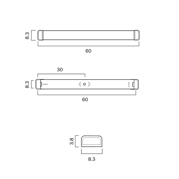 Edge 60 White 20W 3CCT LED Batten