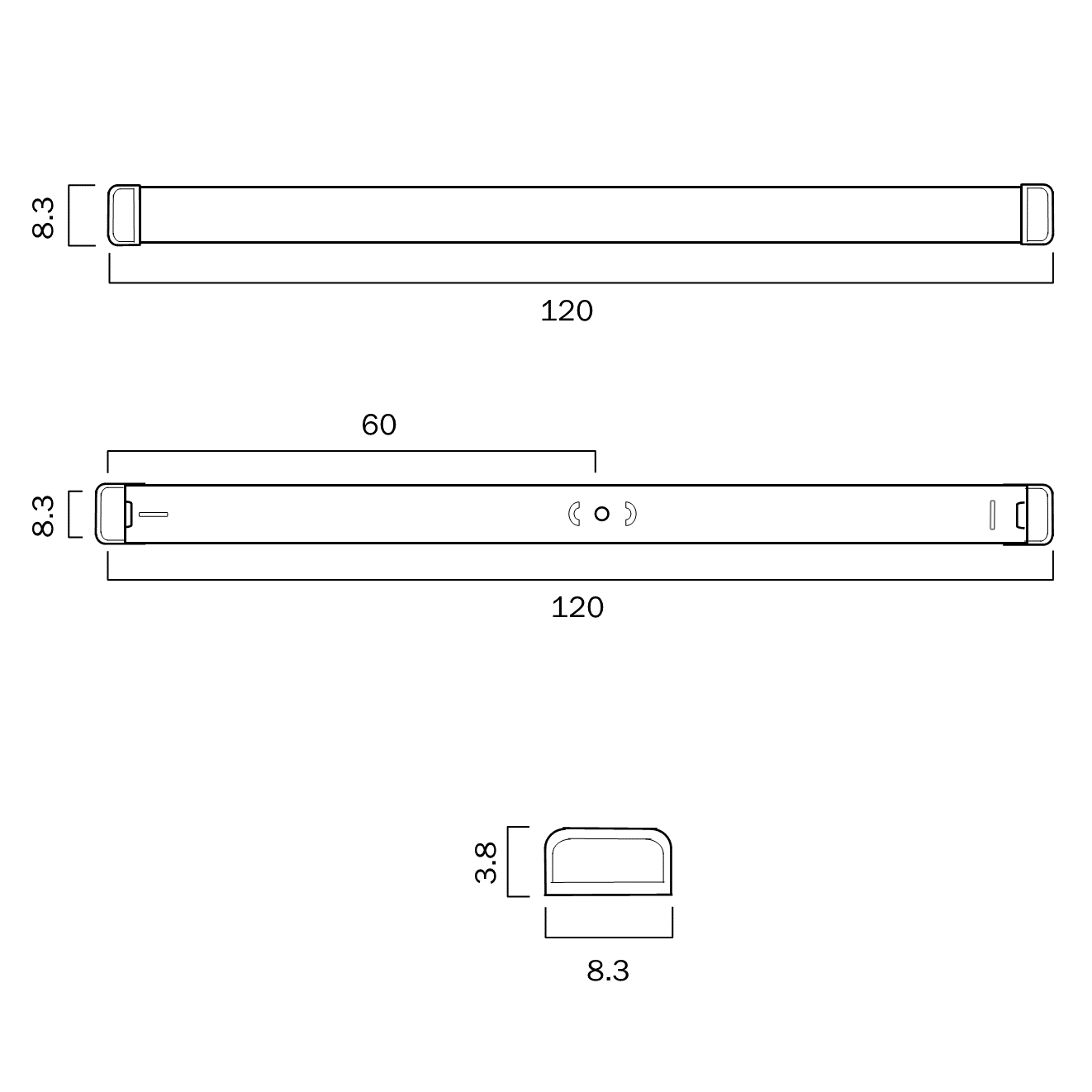Edge 120 White 40W 3CCT LED Batten
