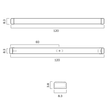 Edge 120 White 40W 3CCT LED Batten