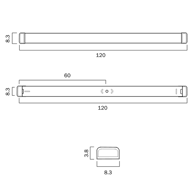 Edge 120 White 40W 3CCT LED Batten