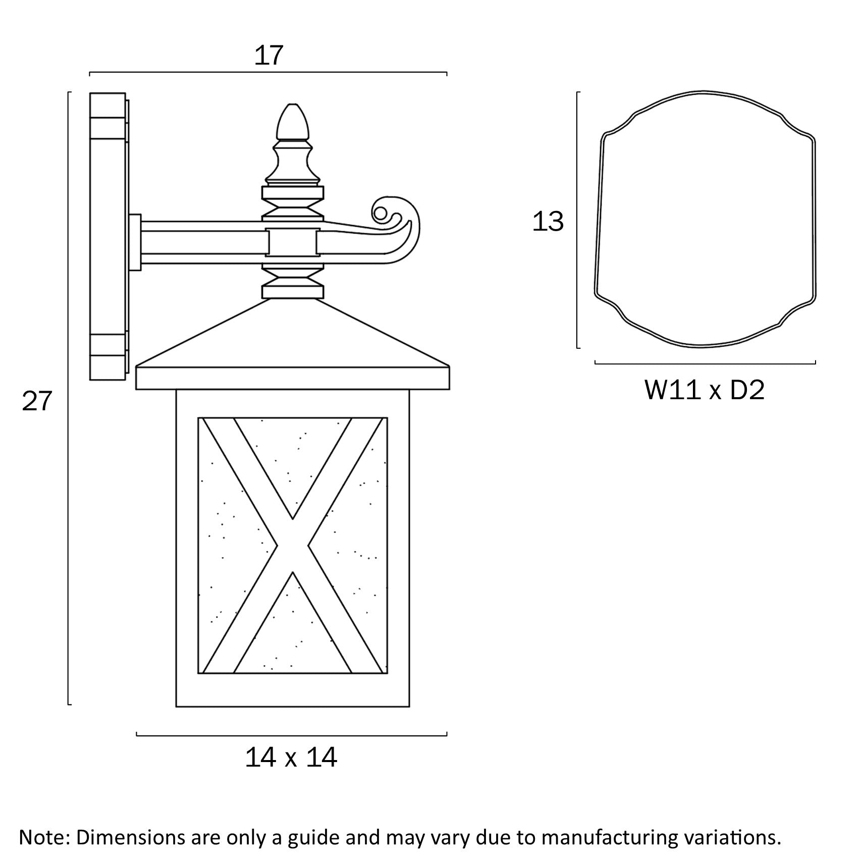 Eldon Black or White IP43 Exterior Wall Light