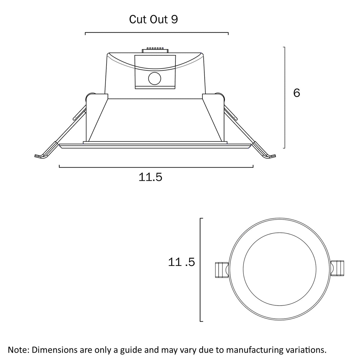 Elon Nickel or White 9W 3CCT IP44 Dimmable Downlight