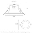 Elon Nickel or White 9W 3CCT IP44 Dimmable Downlight