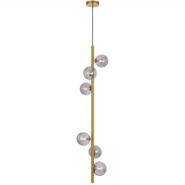 Elson Antique Gold 6 Light Pendant - Choice of 6 Glasses