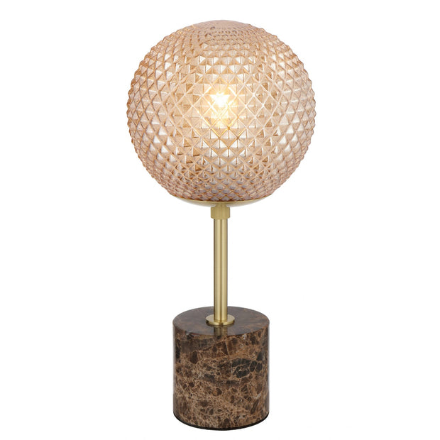 Elwick Marble, Antique Gold & Glass Table Lamp in 3 Colours