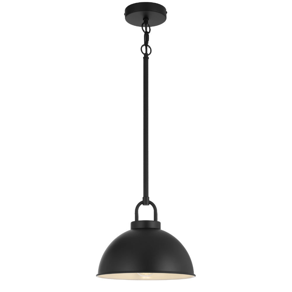 Emerson Black, Nickel, Antique Gold or Chrome 25cm Pendant