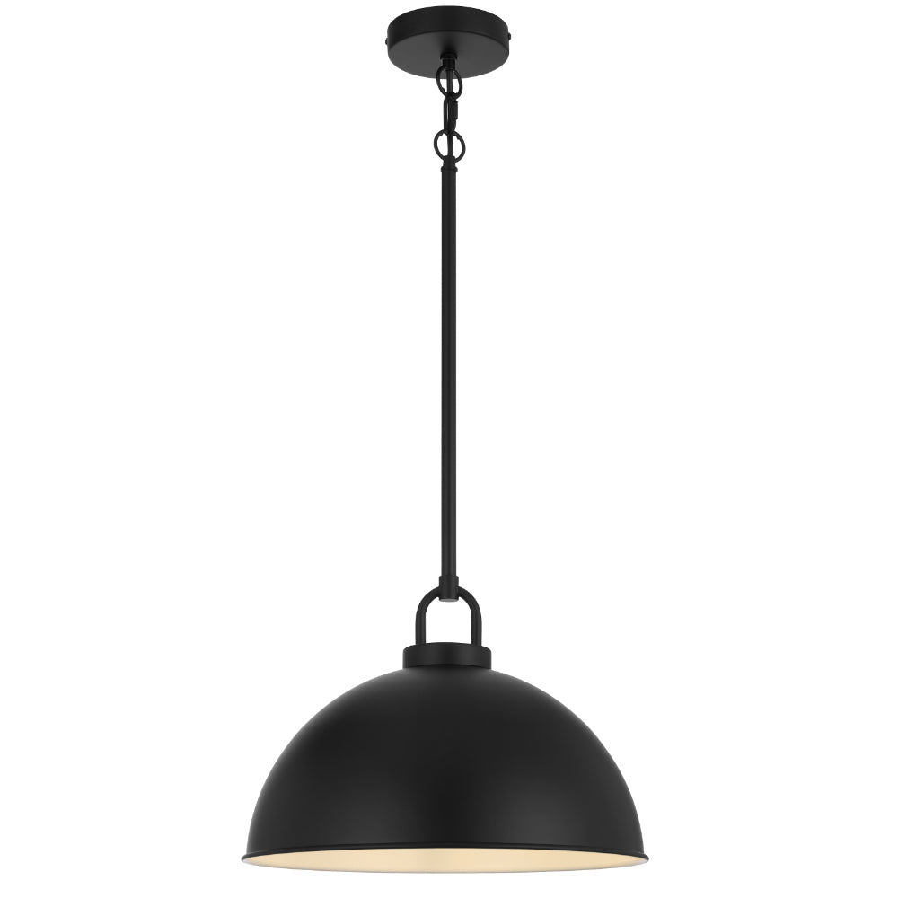 Emerson Black, Nickel, Antique Gold or Chrome 35cm Pendant