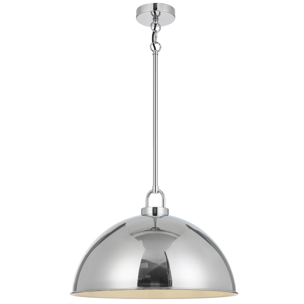 Emerson Black, Nickel, Antique Gold or Chrome 45cm Pendant