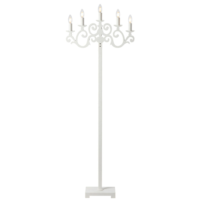 Emporia Black or White Candelabra Floor Lamp
