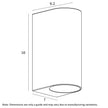 Eos II Black or White GU10 IP54 Up/Down Exterior Wall Light