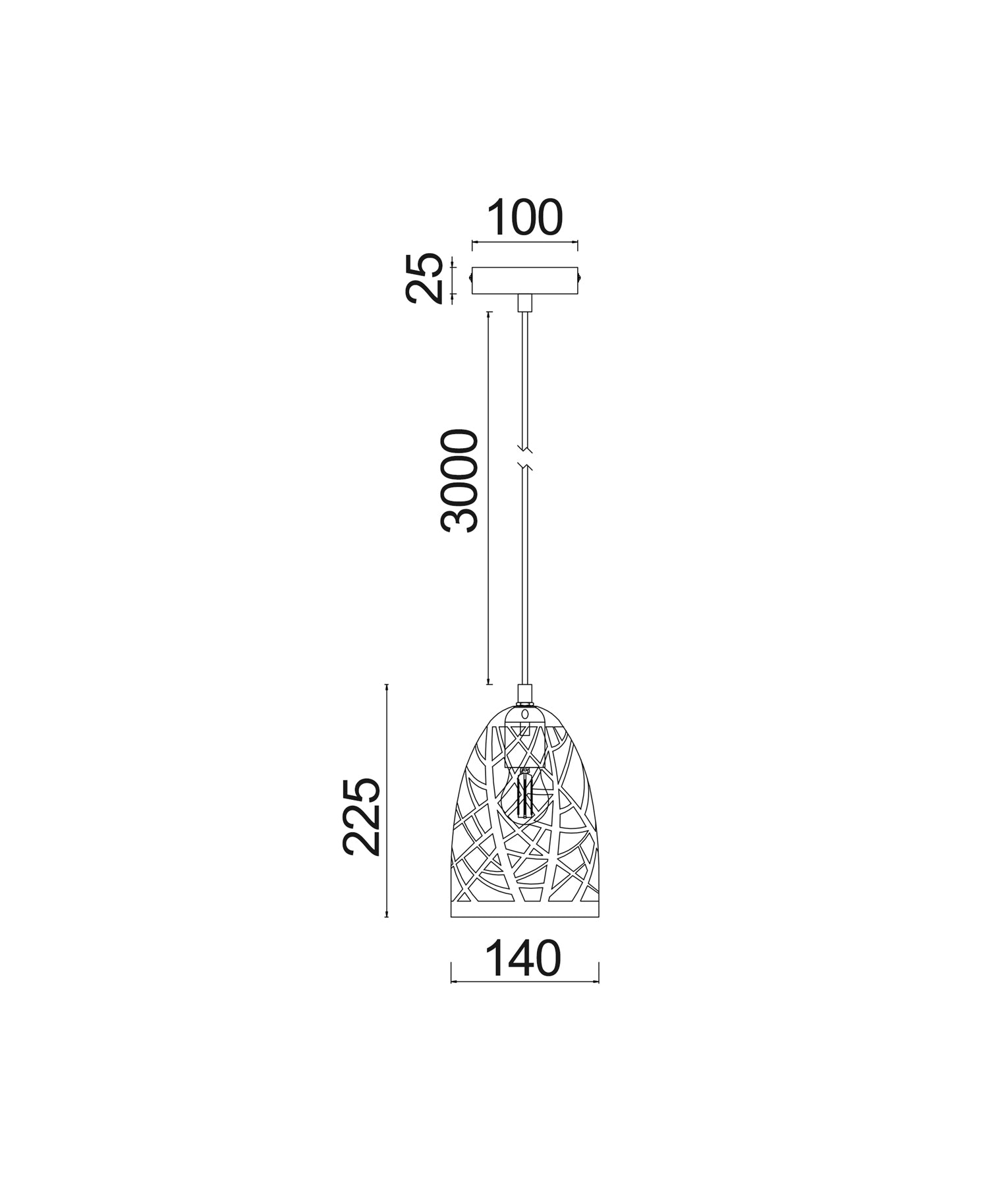 ESCAMA: Interior Iron Cage Ellipse Pendant Lights
