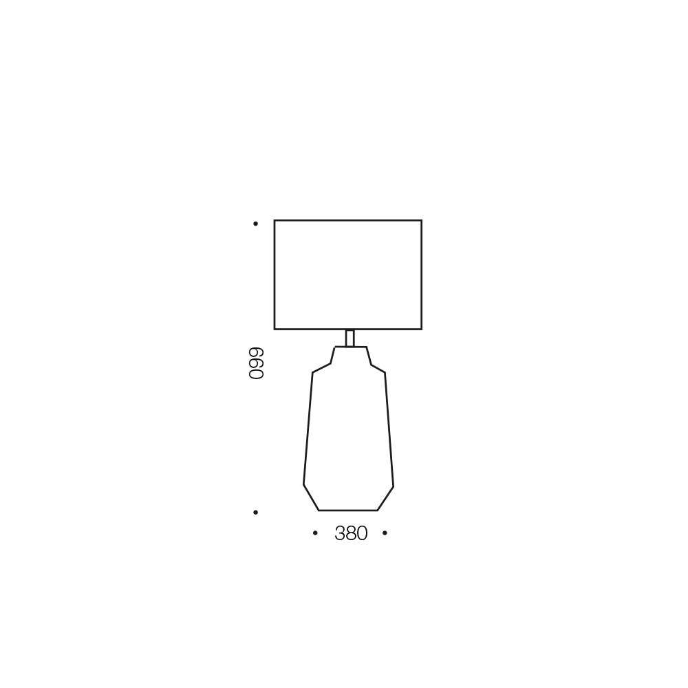 Esmo White Ceramic Table Lamp with White Fabric Shade