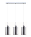 ESPEJO3: Interior Iron & Chrome Oblong Glass with Dotted Effect Pendant Lights