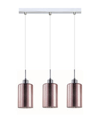 Thumbnail for ESPEJO4: Interior Iron & Rose Gold Oblong Glass with Dotted Effect Pendant Lights