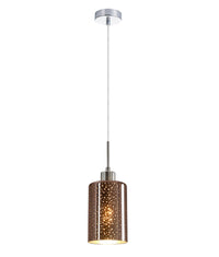 Thumbnail for ESPEJO4: Interior Iron & Rose Gold Oblong Glass with Dotted Effect Pendant Lights