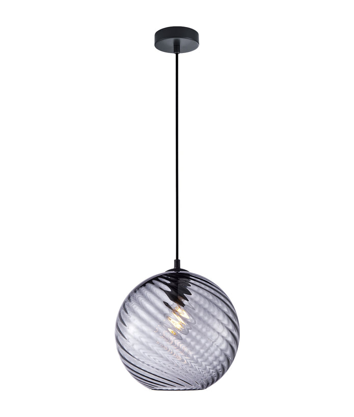 ESPIRAL: Interior Wine Glass Shade Wavy Finish Round Pendant Lights