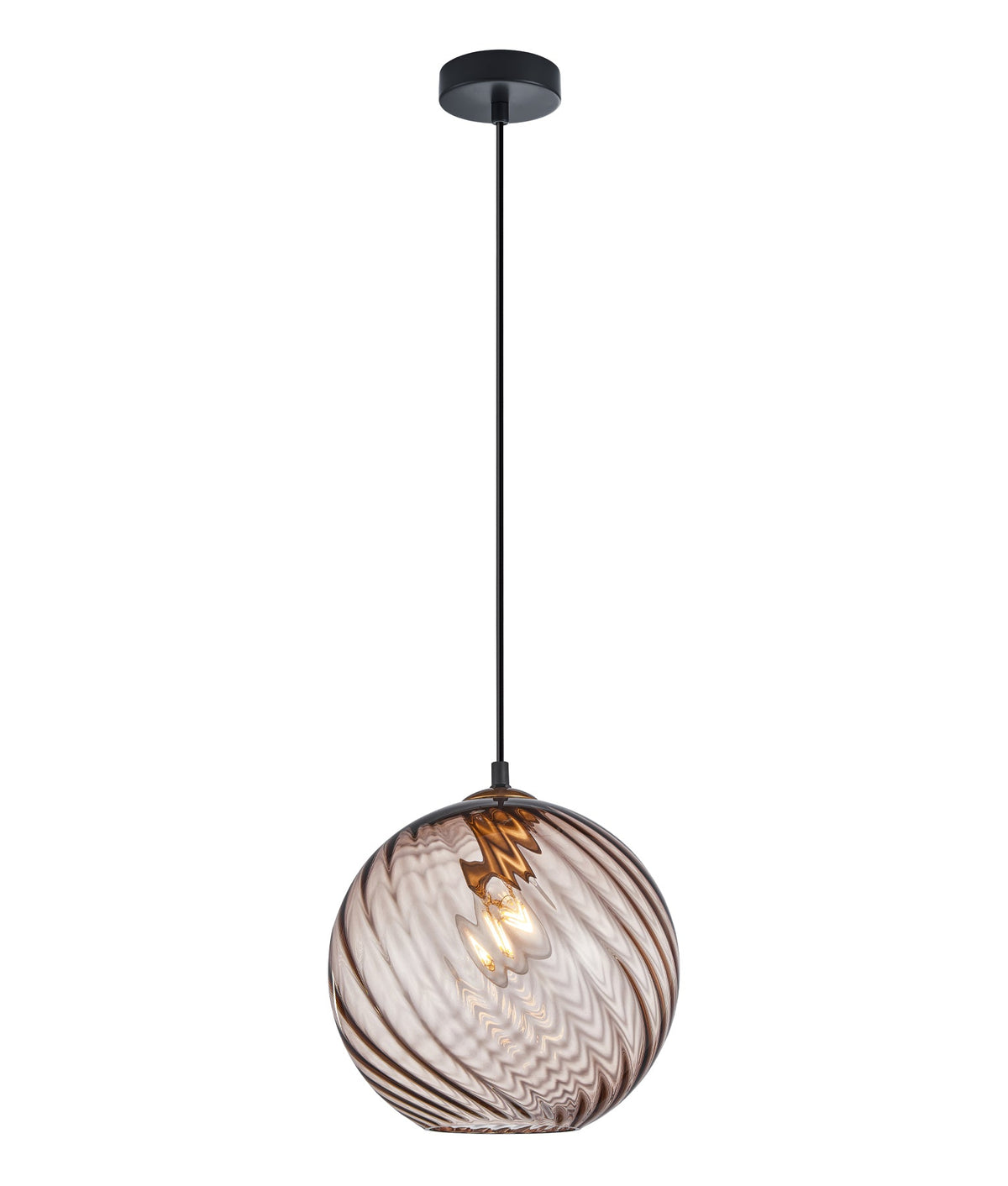 ESPIRAL: Interior Wine Glass Shade Wavy Finish Round Pendant Lights