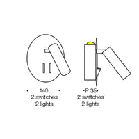 Thumbnail for Esra 2 Switch 4 Watt LED Wall Light