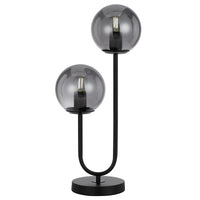 Thumbnail for Eterna Table Lamp in Black with Smoked Glass