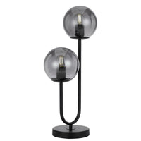 Thumbnail for Eterna Table Lamp in Black with Smoked Glass