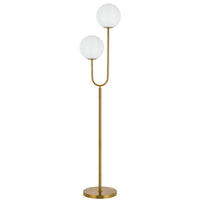 Thumbnail for Eterna Floor Lamp in Antique Gold with Matt Opal Glass