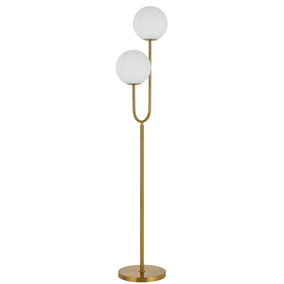 Eterna Floor Lamp in Antique Gold with Matt Opal Glass