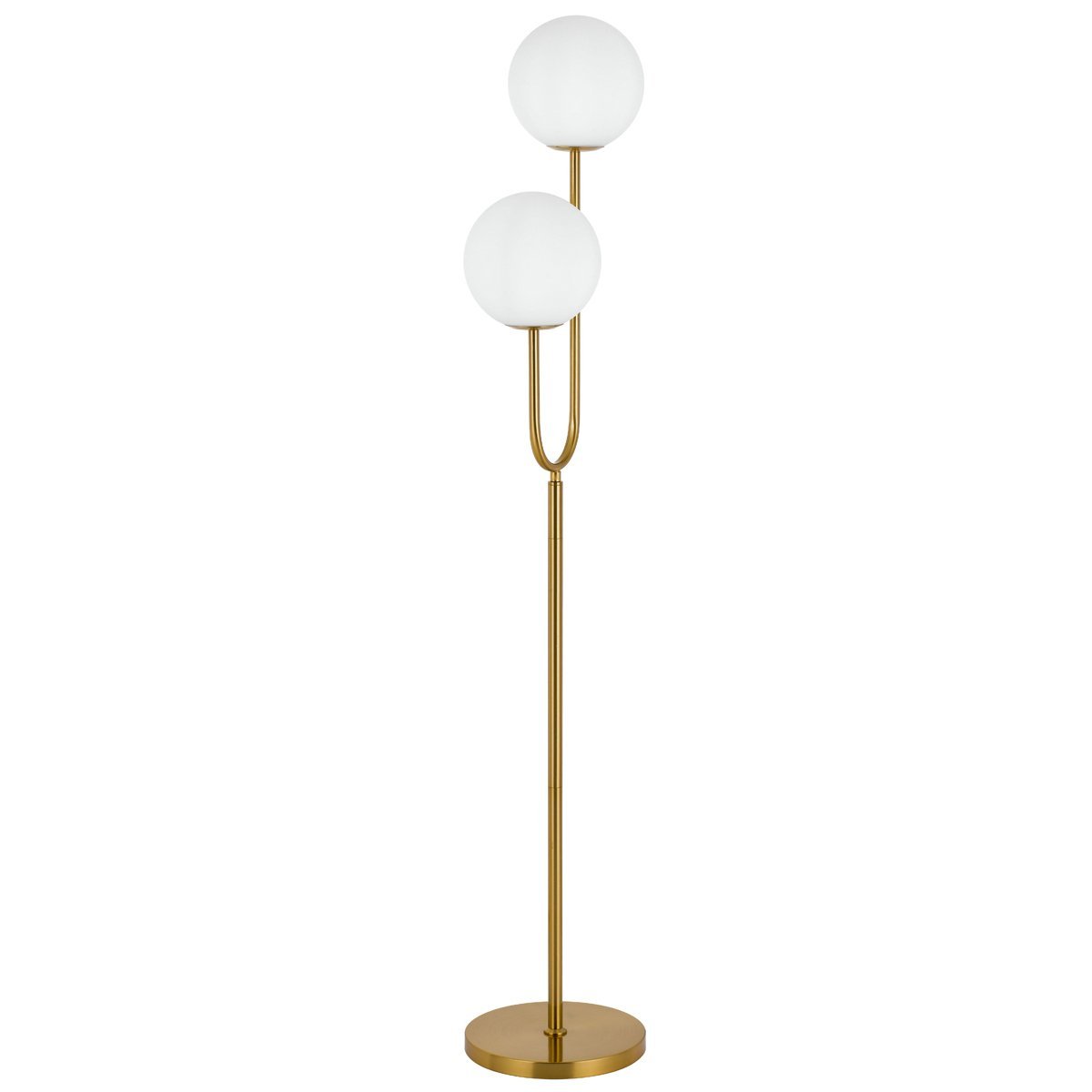 Eterna Floor Lamp in Antique Gold with Matt Opal Glass