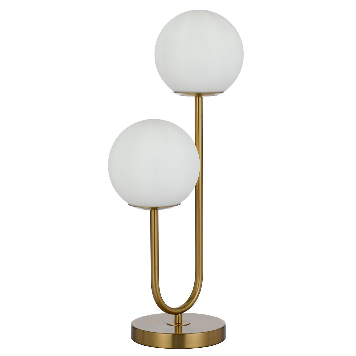 Eterna Table Lamp in Antique Gold with Matt Opal Glass