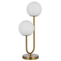 Thumbnail for Eterna Table Lamp in Antique Gold with Matt Opal Glass