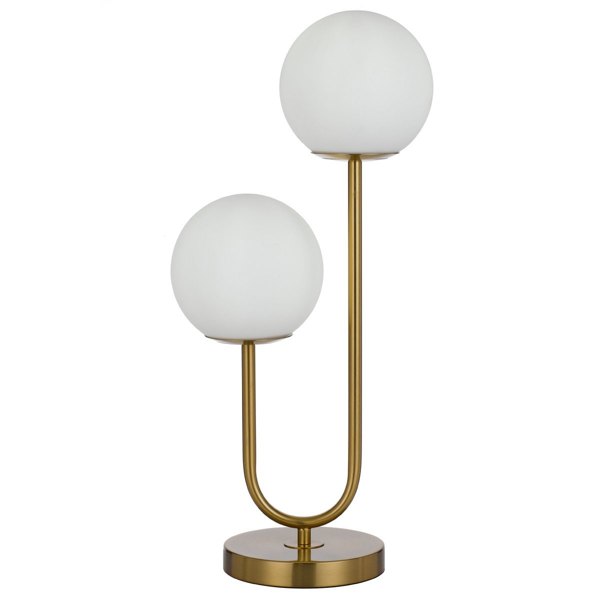 Eterna Table Lamp in Antique Gold with Matt Opal Glass