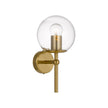 Eterna 1 Light Black/Opal or Clear Glass, Antique Gold/Opal or Clear Glass Wall Light