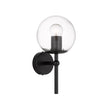 Eterna 1 Light Black/Opal or Clear Glass, Antique Gold/Opal or Clear Glass Wall Light