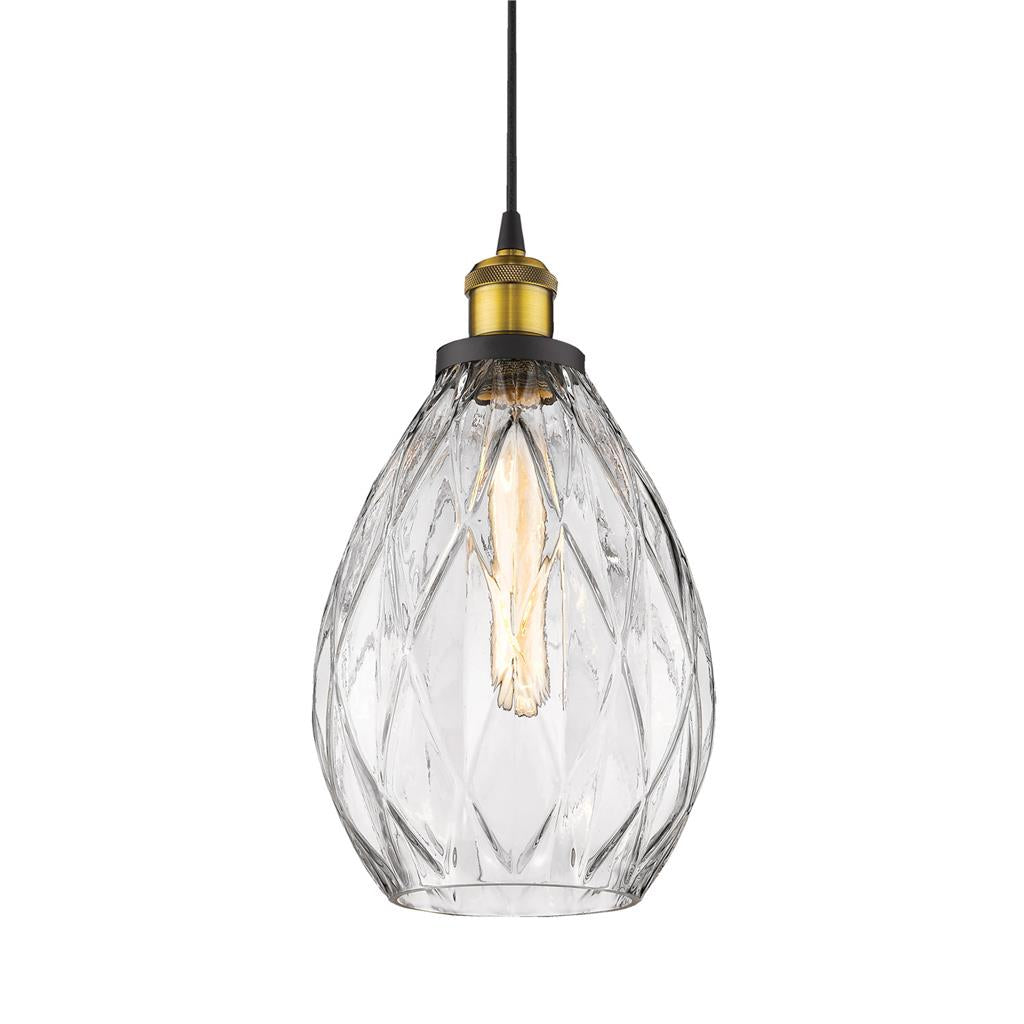 evelyn glass 240v e27 1 light pendant evelyn