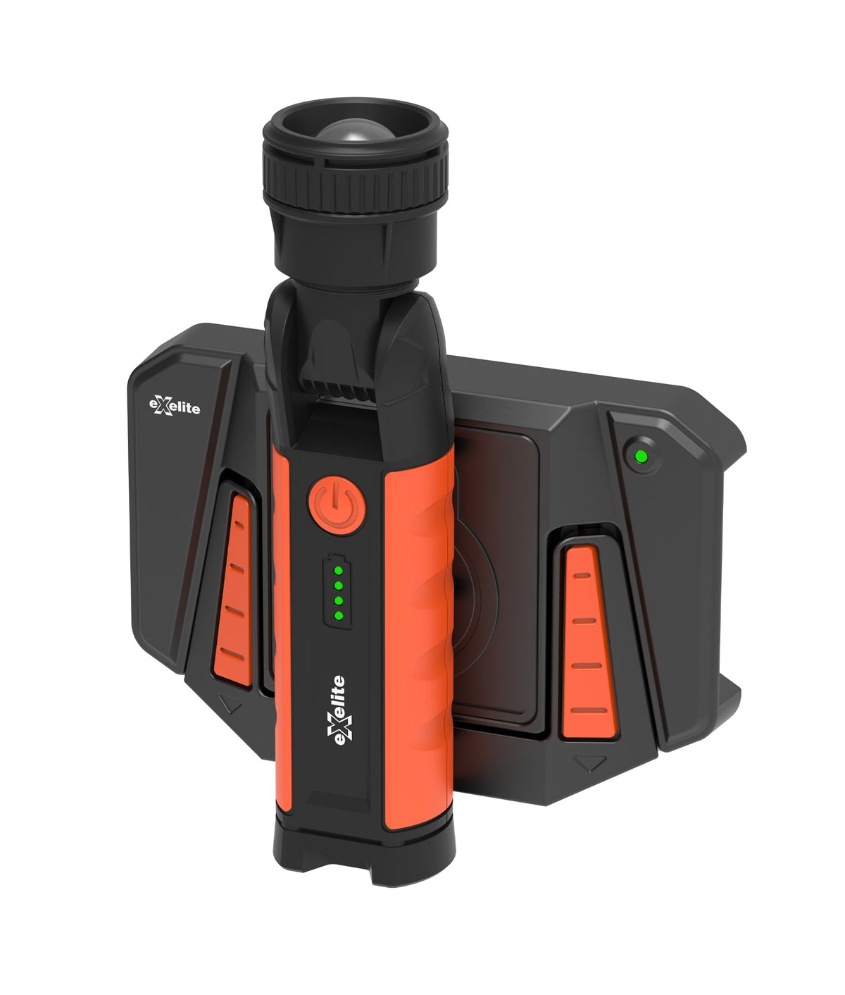 Adjustable Zoom Torch: LED 180° Rechargeable 900LM Flood Spot Beam Torch IP54 IK08