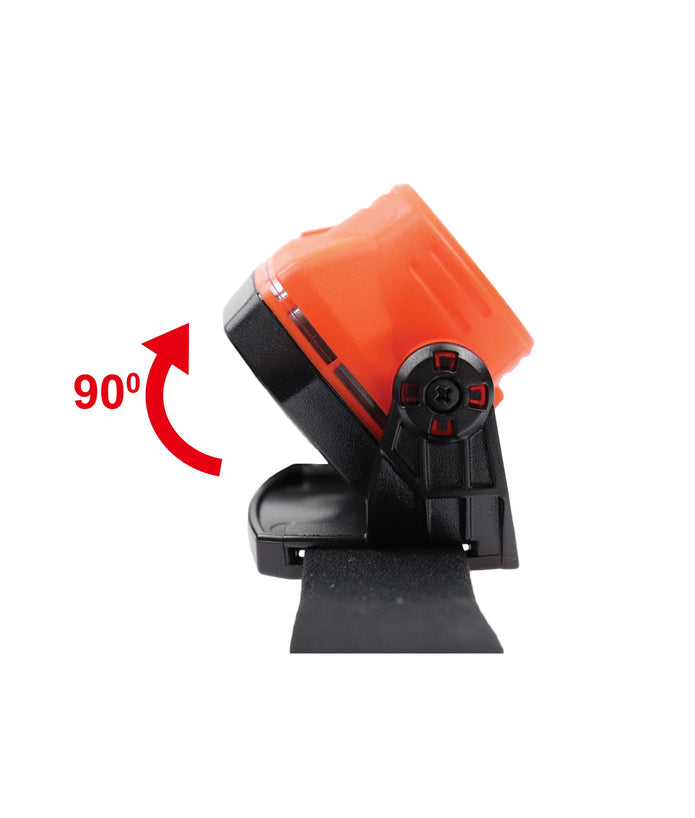 Duo Headlamp: 90D Adjustable Flood & Spot Beam Headlamp IP65 IK07