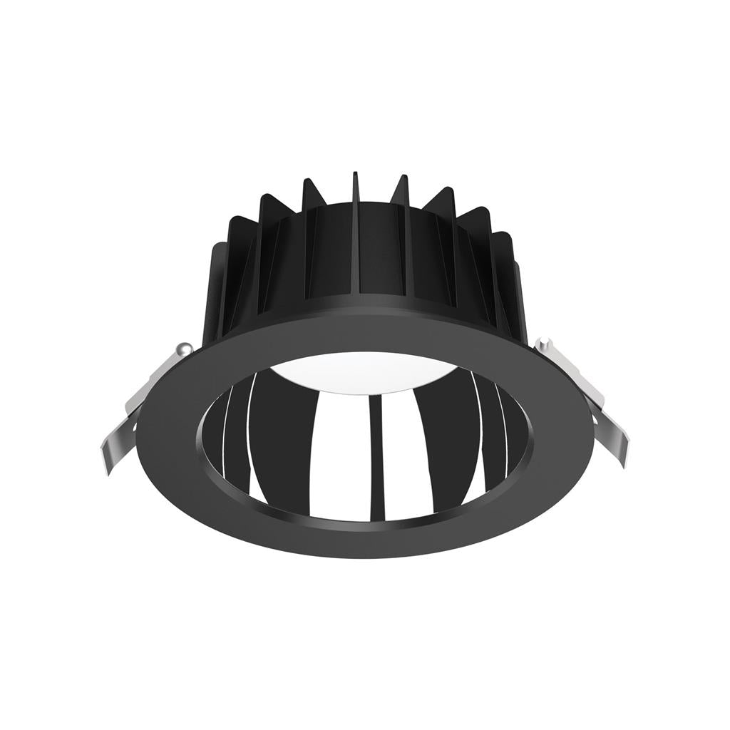 expo 25 25w low glare recessed led tricolour ip44 expo 25 rec blk