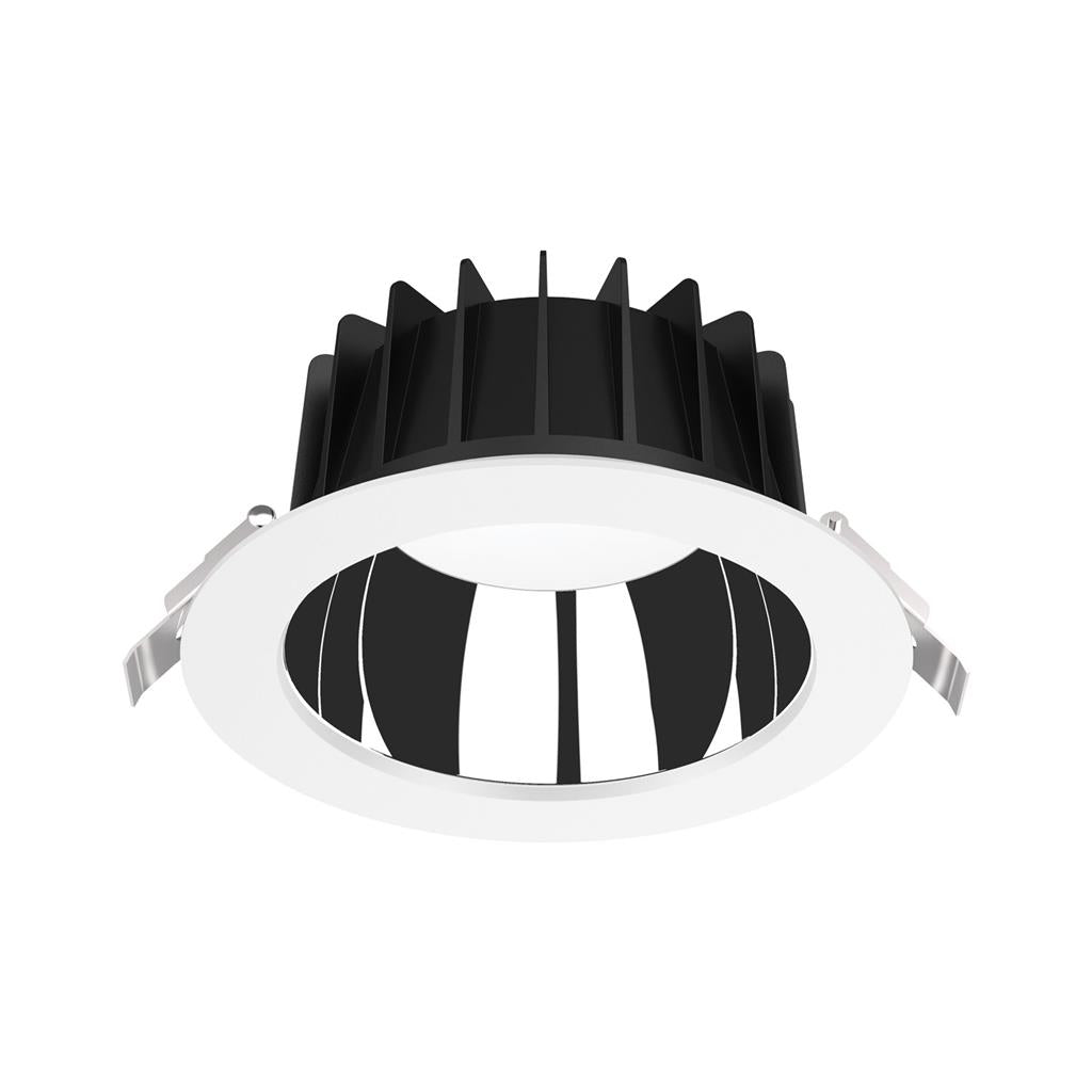 expo 25 25w low glare recessed led tricolour ip44 expo 25 rec wht