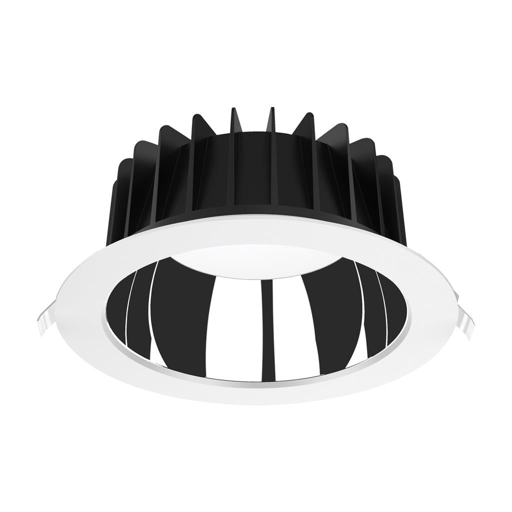 expo 35 35w low glare recessed led tricolour ip44 expo 35 rec wht