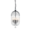 Evelyn 4 Light 24cm E14 Crystal Basket Chandelier Black