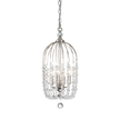 Evelyn 4 Light 24cm E14 Crystal Basket Chandelier Nickel