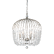 Evelyn 4 Light 24cm E14 Crystal Basket Chandelier Black