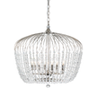 Evelyn 4 Light 24cm E14 Crystal Basket Chandelier Black