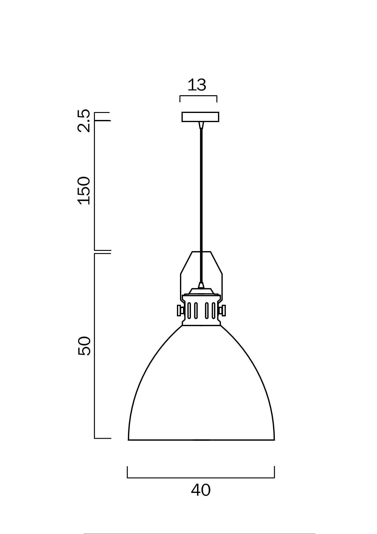 Fabrica 40 White Industrial Style Pendant