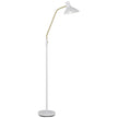 Farbon Yellow, White, Red, Green, Blue or Black with Brass Matt Floor Lamp
